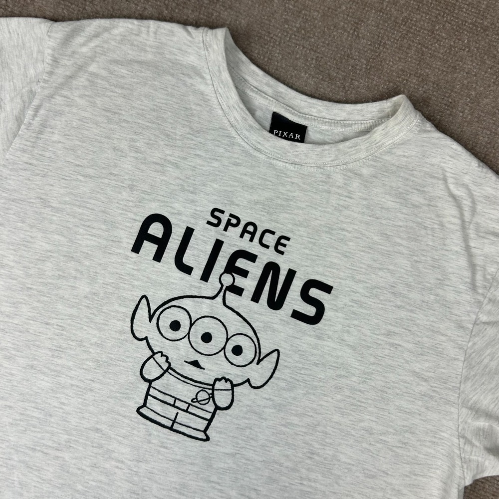 Pixar Toy Story Space Aliens T Shirt Mens L Heather Gray Graphic Print‎ Cotton